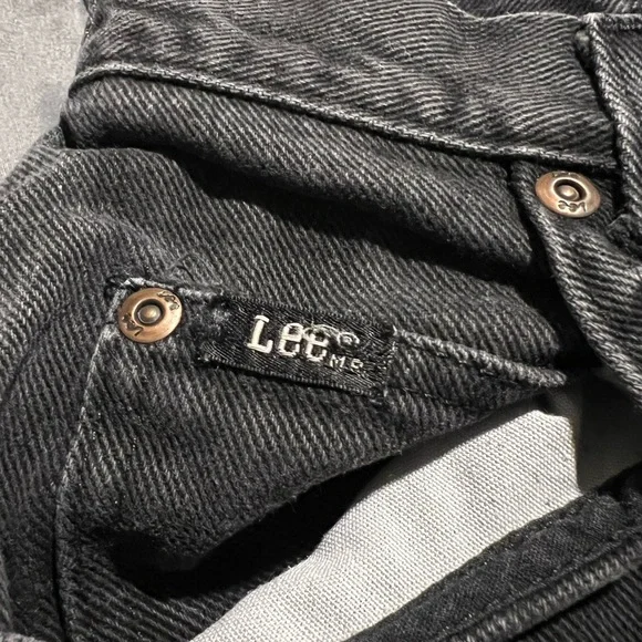 VINTAGE 80s Lee Charcoal Denim Pants - Picture 4 of 6